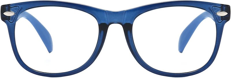 FANNYGO Store 1 Pack kids Blue Light Blocking Glasses For Girls And Boys Computer Blue Light Blocking Glasses For Age 3-11 (Dark blue) - Image 4